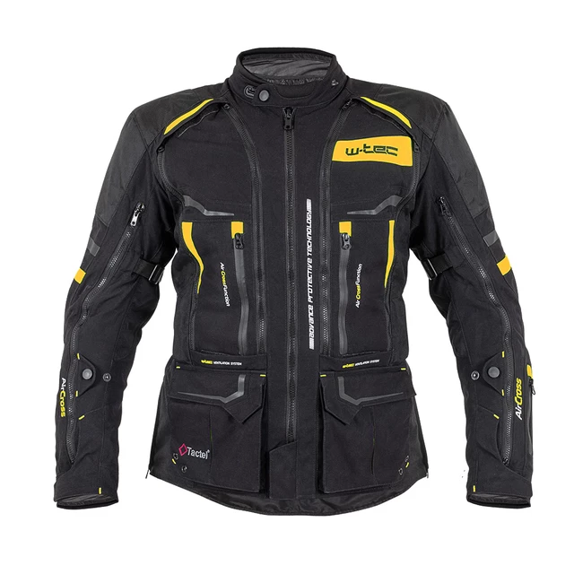 Moto bunda W-TEC Aircross - čierno-zlatá - čierno-zlatá