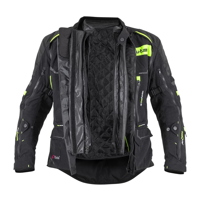 Moto bunda W-TEC Aircross - čierno-zlatá