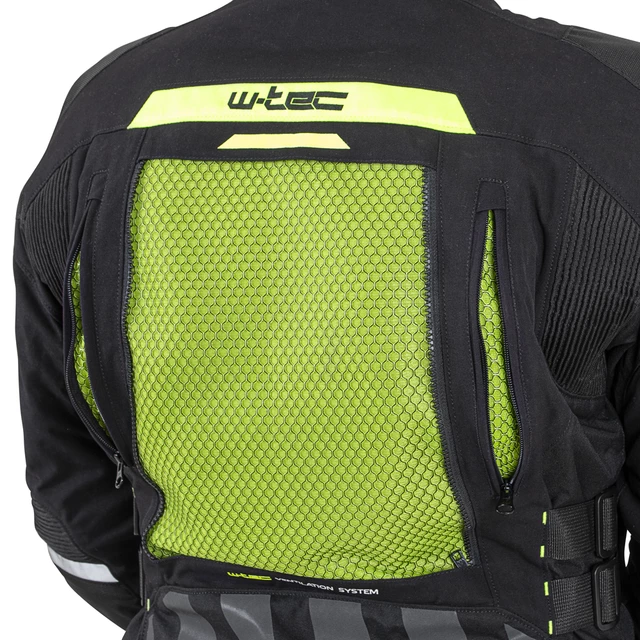Moto bunda W-TEC Aircross - čierno-zlatá