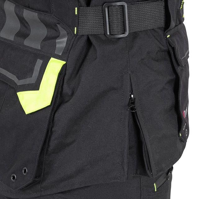 Moto bunda W-TEC Aircross - čierno-zlatá