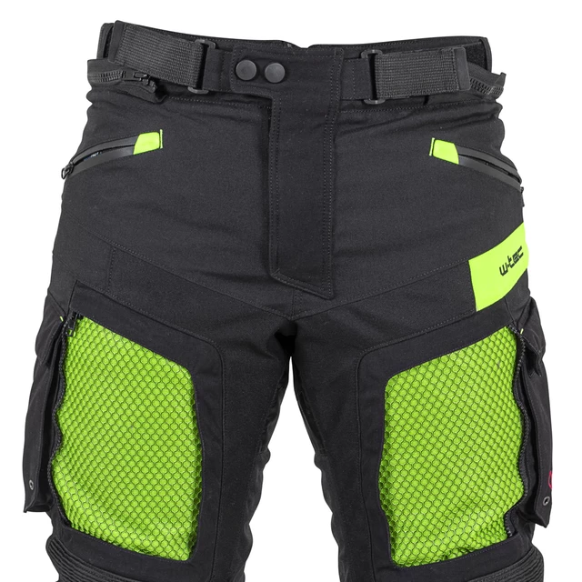 Moto nohavice W-TEC Aircross - čierna-fluo žltá