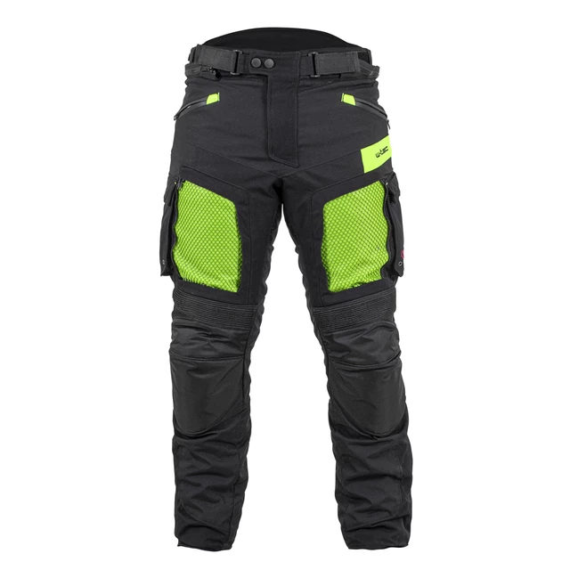 Moto nohavice W-TEC Aircross - čierna-fluo žltá