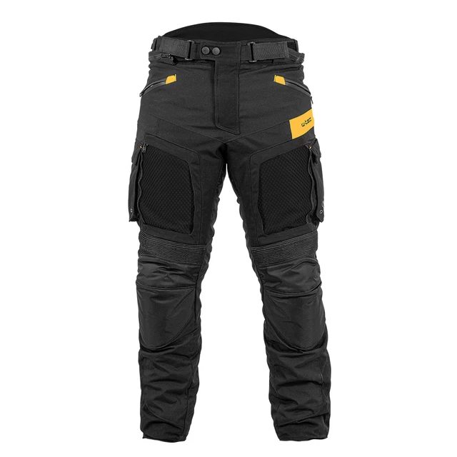 Moto nohavice W-TEC Aircross - čierna-fluo žltá
