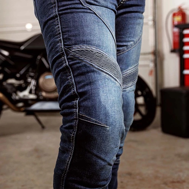 Pánske moto jeansy W-TEC Oliver - čierna