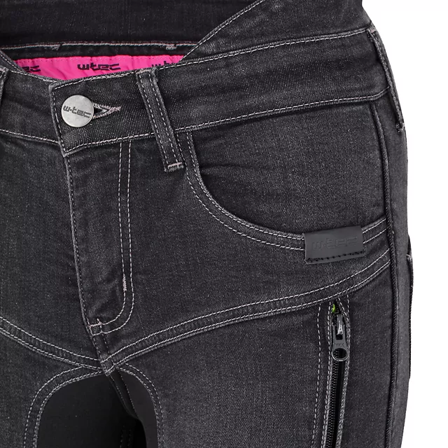 Dámske moto jeansy W-TEC Biterilla Eva Lady - čierna