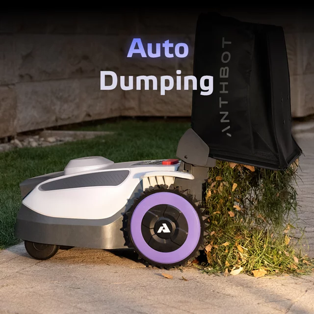 Bezdrôtová robotická kosačka Anthbot N8 (1500 m²) so zberačom lístia