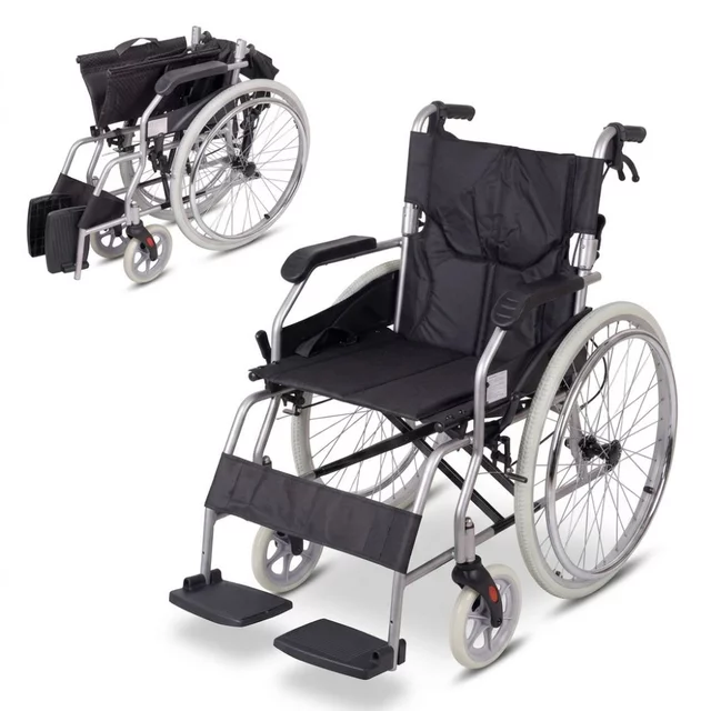 Mechanický skladací invalidný vozík inSPORTline Jakesully odľahčený so svetlými kolesami • 13kg • do 100kg