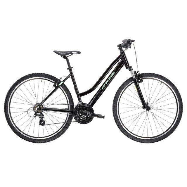Dámsky crossový bicykel Kross Evado 2.0 28" Gen 004 - čierna/mint - čierna/mint