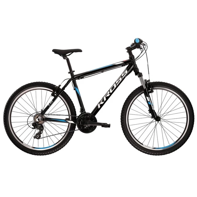 Horský bicykel Kross Hexagon 1.0 26" Gen 004 - tmavo modrá/červená/šedá - čierna/biela/modrá