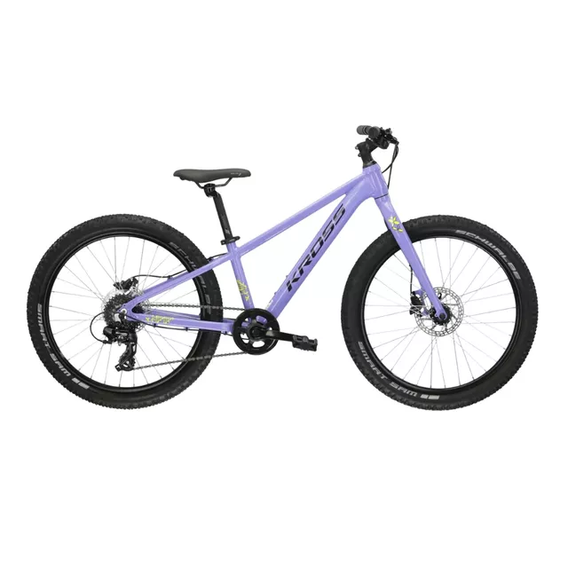 Juniorsky dievčenský bicykel Kross LEA JR 2.0 24" - model 2025 - ružová / fialová / lesk