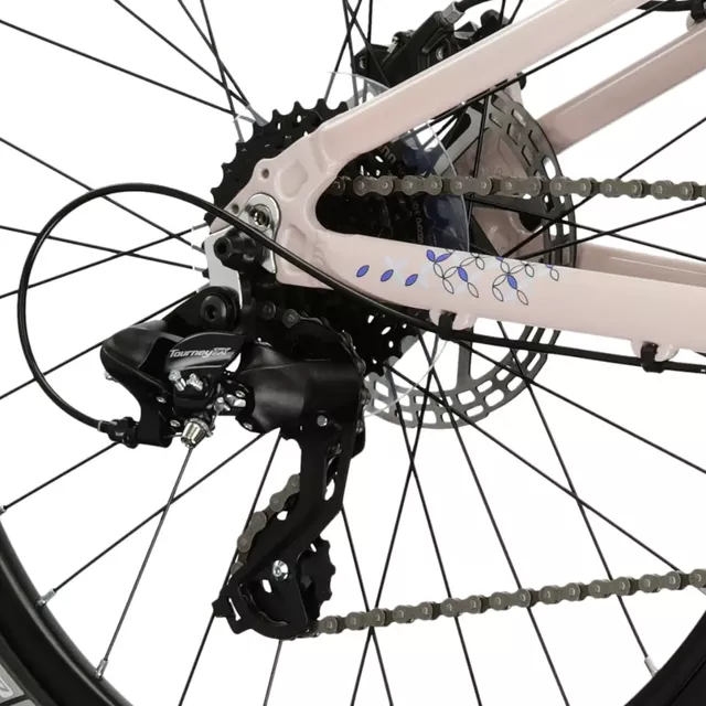 Juniorsky dievčenský bicykel Kross LEA JR 2.0 24" - model 2025 - ružová / fialová / lesk