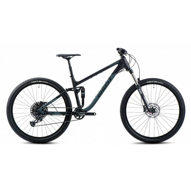 Celoodpružený bicykel Ghost Kato FS Essential 27.5" 9.0 - Black/Green Matt - Black/Green Matt