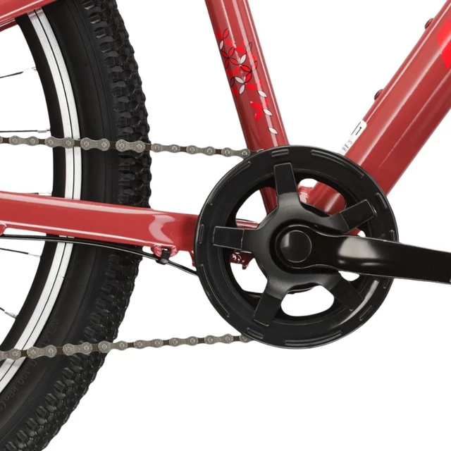 Juniorský dievčenský bicykel Kross LEA JR 1.0 24" Gen 007 - bordo