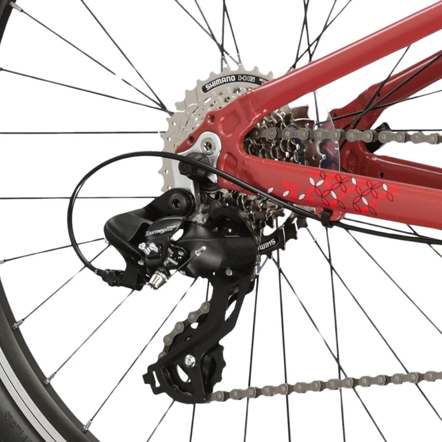 Juniorský dievčenský bicykel Kross LEA JR 1.0 24" Gen 007 - bordo