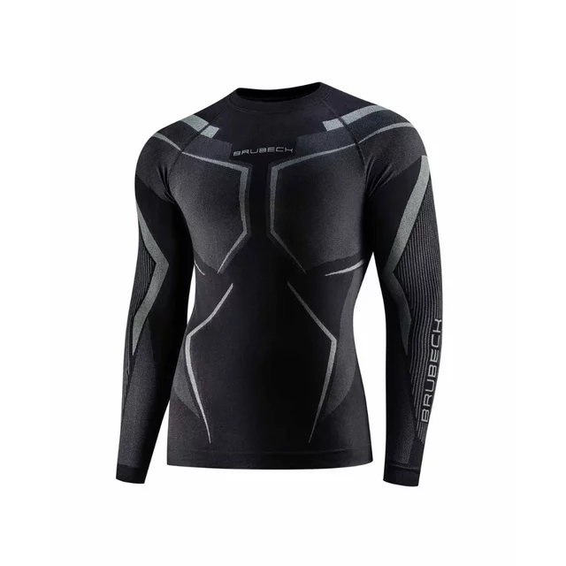 Pánske funkčné tričko Brubeck Dry s dlhým rukávom LS1743M - Black/Graphite