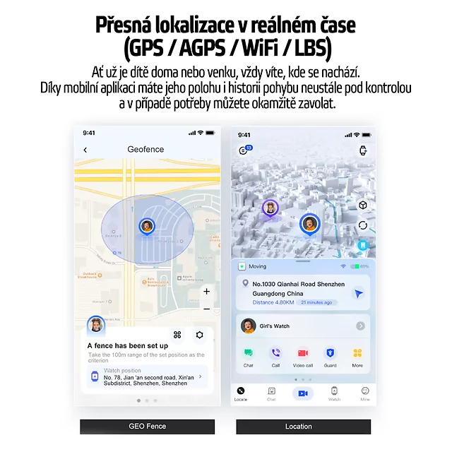 Detské inteligentné hodinky inSPORTline Cubbio - čierna