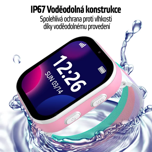 Detské inteligentné hodinky inSPORTline Cubbio - čierna
