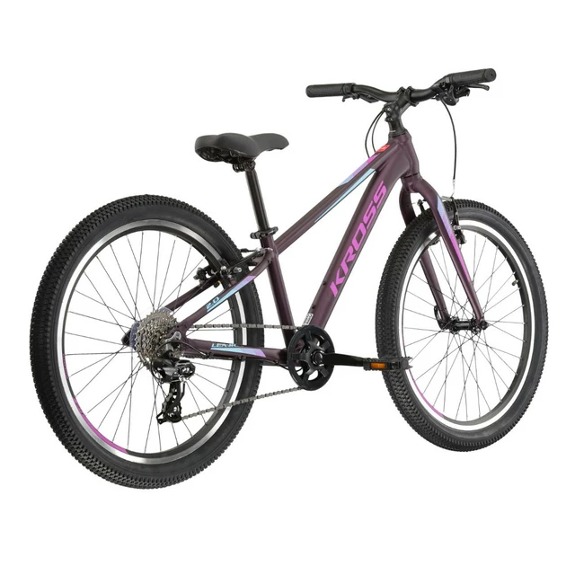 Juniorský dievčenský bicykel Kross LEA JR 2.0 24" Gen 002 - šedá/tyrkysová