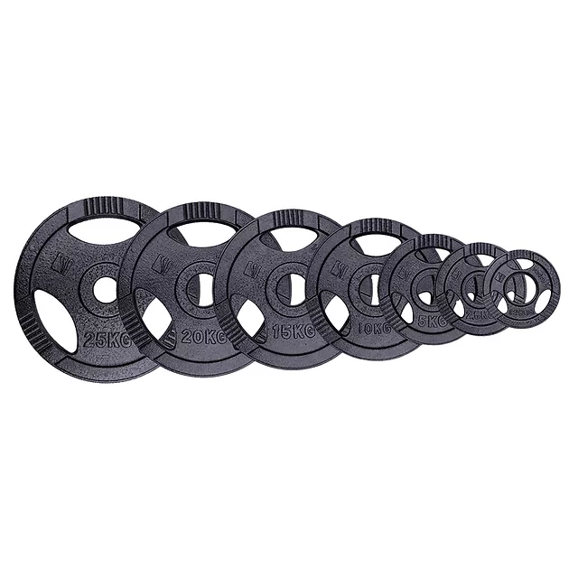 Liatinové olympijské kotúče inSPORTline Hamerton Black 50 mm 1,25-25 kg