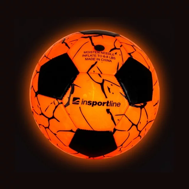 Svietiaca futbalová lopta inSPORTline Lumikick s LED svetlom, veľ. 5