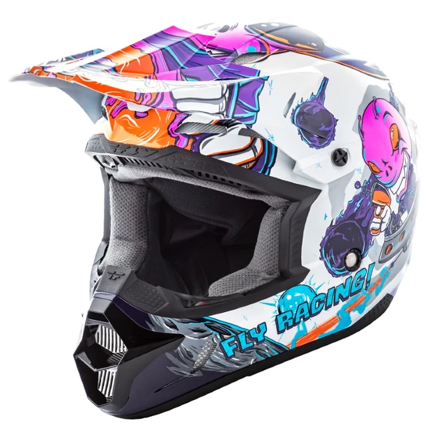 Detská motokrosová prilba Fly Racing Kinetic Youth Invasion - šedá