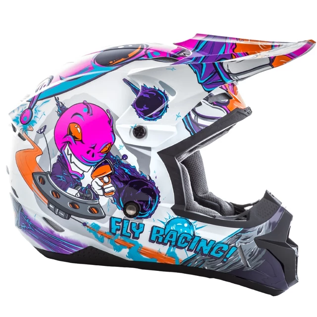 Detská motokrosová prilba Fly Racing Kinetic Youth Invasion - šedá