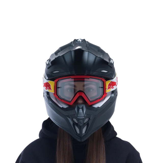 Motokrosové okuliare RedBull Spect Whip, červené, plexi číre
