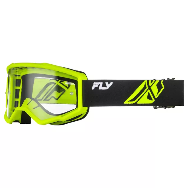 Detské motokrosové okuliare Fly Racing Focus Youth - čierna/hi-vis, číre plexi