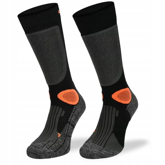 Motorkárske ponožky Comodo MTB2 - Black Orange - Black Orange