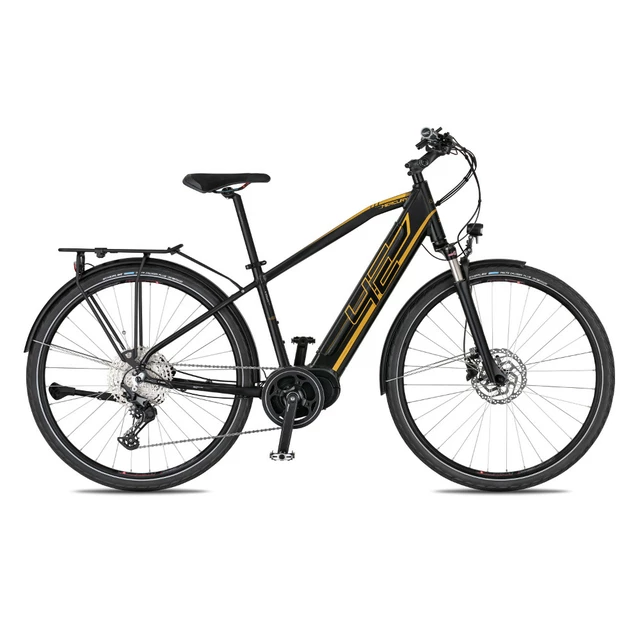 Trekingový elektrobicykel 4EVER Mercury Elite Trek - čierna/zlatá