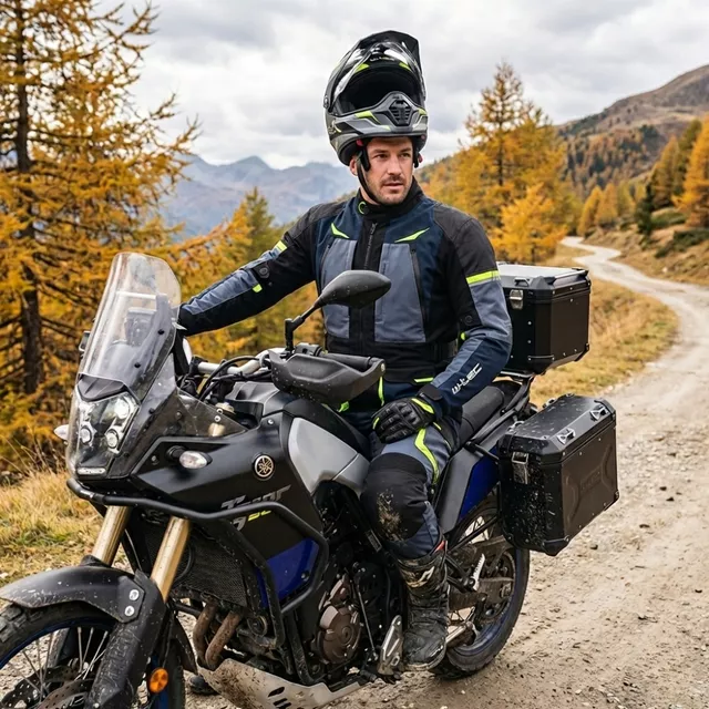 Moto bunda W-TEC Modock - čierno-modrá