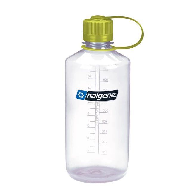 Outdoorová fľaša NALGENE Narrow Mouth Sustain 1l - Amethyst - Clear w/Green Cap