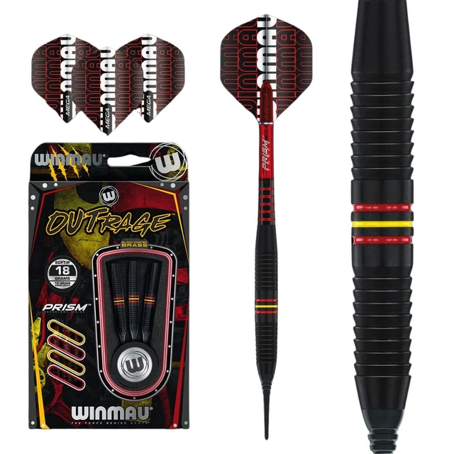 Šípky Winmau Outrage Brass 18g 3ks - variant B