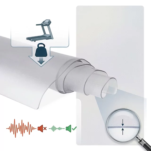 Priehľadná záťažová podložka inSPORTline Proteko Clear 220x100x0,15 cm