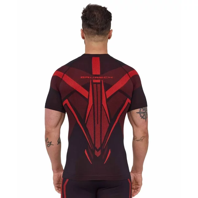 Pánske funkčné tričko Brubeck Dry s krátkym rukávom SS1466M - BLACK / GRAPHITE