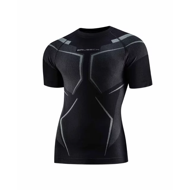 Pánske funkčné tričko Brubeck Dry s krátkym rukávom SS1466M - BLACK / GRAPHITE