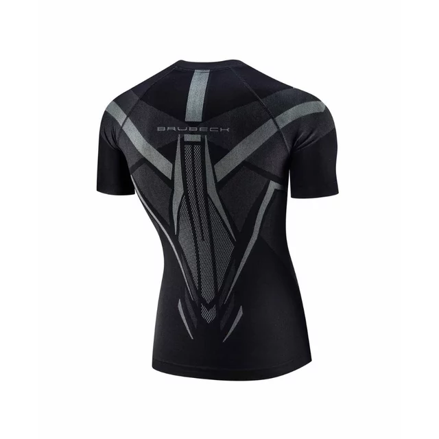 Pánske funkčné tričko Brubeck Dry s krátkym rukávom SS1466M - BLACK / GRAPHITE