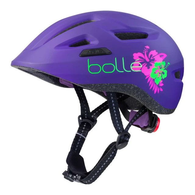 Detská cyklo prilba Bollé Stance Junior - Matte Purple Flower - Matte Purple Flower