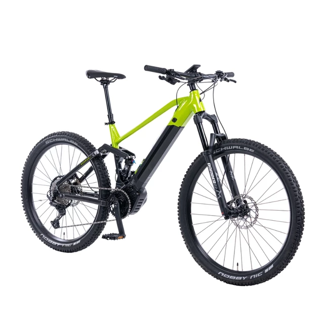 Horský celoodpružený elektrobicykel Levit Svarog BF Overstep 630 29"/27,5" - Lime black pearl