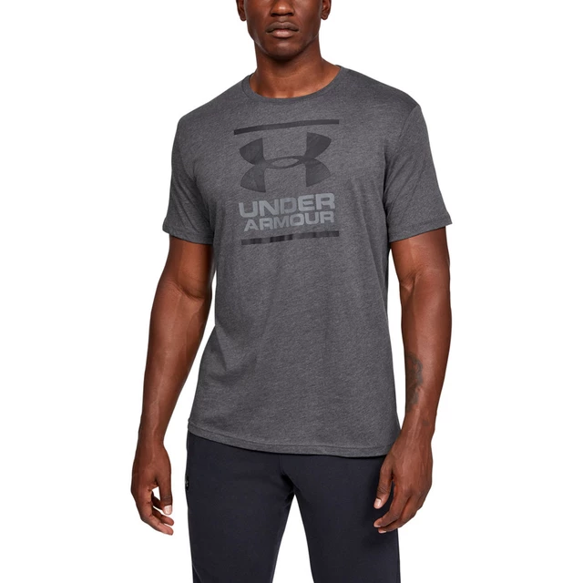 Pánske tričko Under Armour GL Foundation SS T - Charcoal Medium Heather/Graphite/Black