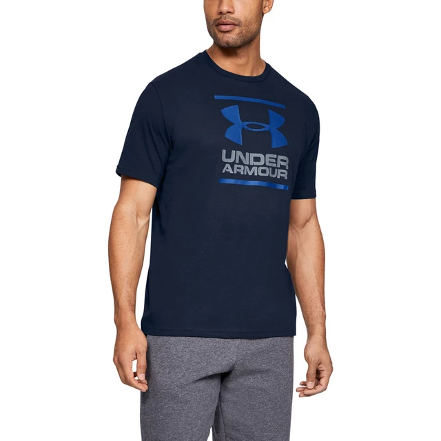 Pánske tričko Under Armour GL Foundation SS T - Charcoal Medium Heather/Graphite/Black