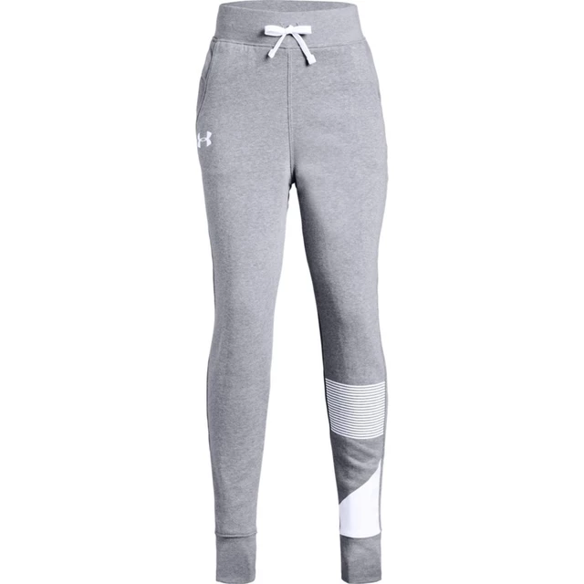 Dievčenské tepláky Under Armour Rival Jogger - Techno Teal /  / Fluo Fuchsia - Steel Light Heather/White