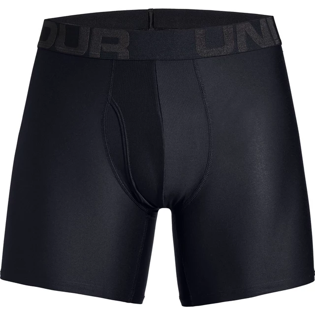Pánske boxerky Under Armour Tech 6in 2 Pack - Mod Gray Light Heather - Black