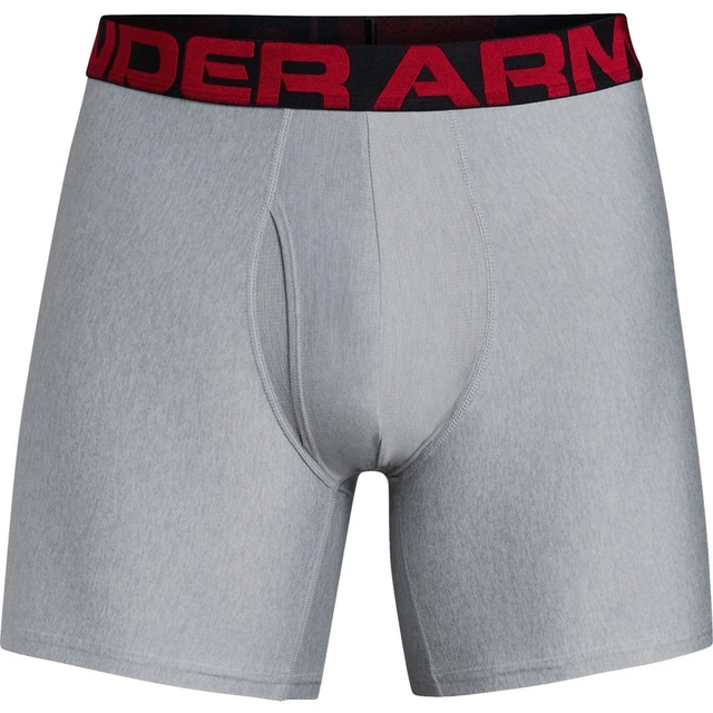 Pánske boxerky Under Armour Tech 6in 2 Pack - Mod Gray Light Heather - Mod Gray Light Heather