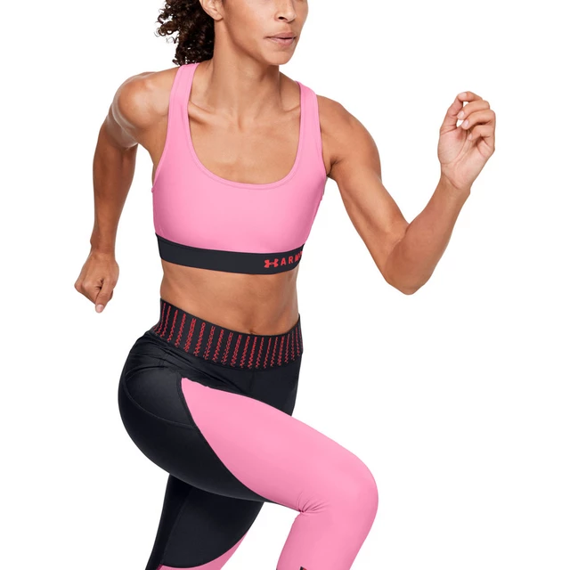 Dámska športová podprsenka Under Armour Mid Crossback - Lipstick