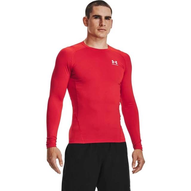 Pánske kompresné tričko Under Armour HG Armour Comp LS - Red