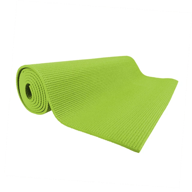 Karimatka inSPORTline Yoga 173x60x0,5 cm - fialová - reflexná zelená