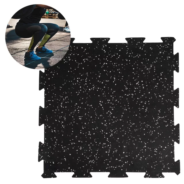 Záťažová podložka inSPORTline Puzeko 50x50x1 cm - čierno-šedá - čierno-šedá