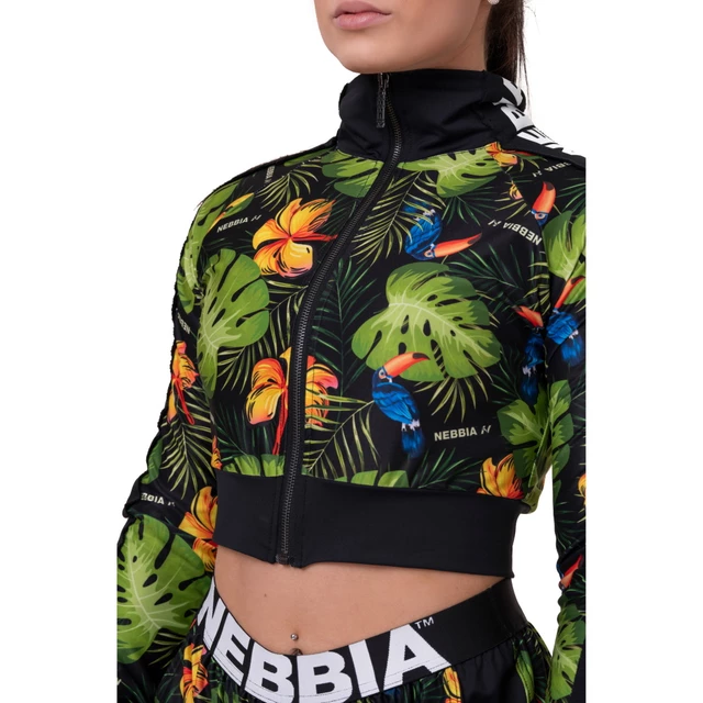 Dámska bunda Nebbia High-Energy Cropped Jacket 564 - Jungle Green