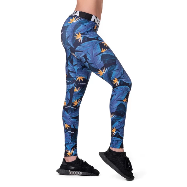 Dámske legíny Nebbia Mid Waist Ocean Power 566 - Ocean Blue - Ocean Blue